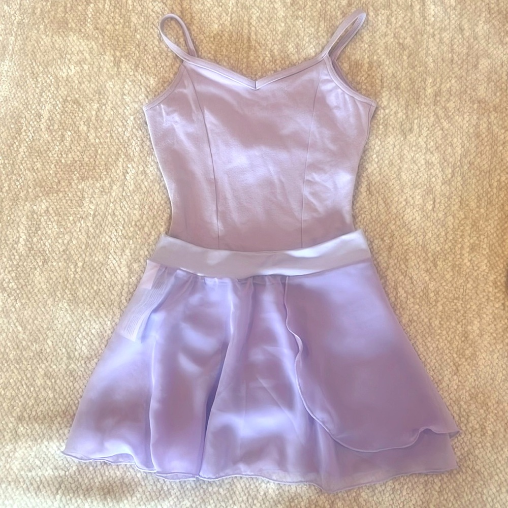 Lavender Capezio leotard and skirt